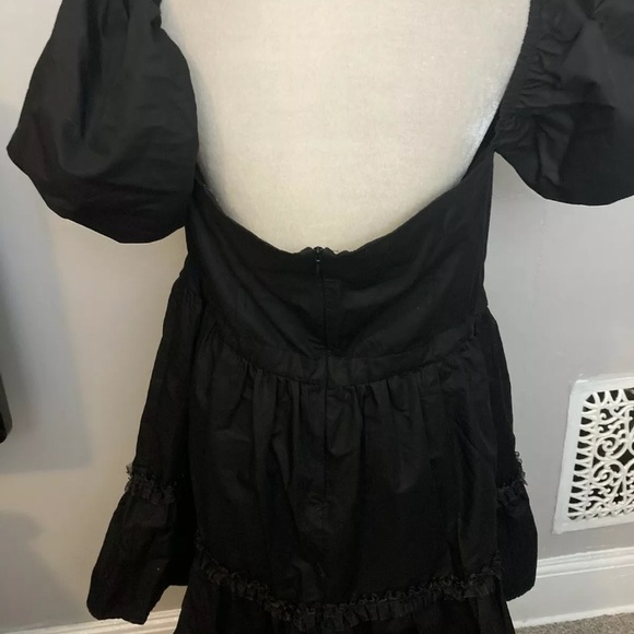 4-27 LTT dress black mini off shoulder sexy party 24 ruffle goth - Picture 6 of 7